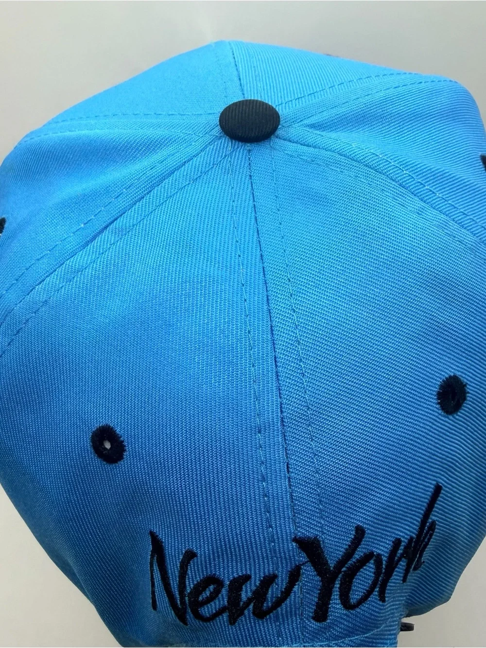 New York City Souvenir Hat Blue Script Embroidered T&T Adjustable Cap NYC